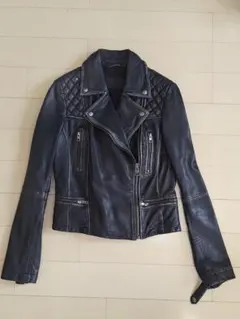 ALLSAINTS レザーライダースジャケット ブラック ⑥