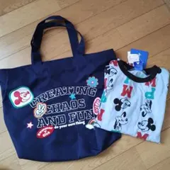 【新品】ミッキー長袖カットソーとトートバッグセット