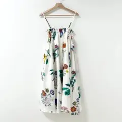 新品✨キャバン　シルク IBIZAプリントロングスカート　ホワイトSのサムネイル