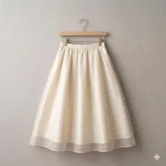25SS 【セルフォード】 CELFORD シアーフレアスカート 36 白 - メルカリ
