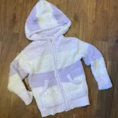 GU モコモコ フード付きパーカー パープル　ルームウェア