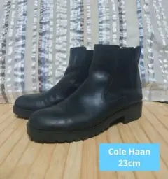 Cole Haan 黒 サイドゴアブーツ 厚底ソール 23cmのサムネイル