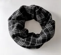 ウールガーゼ生地スヌード　ウールガーゼスヌード　チェック柄スヌード　ハンドメイド