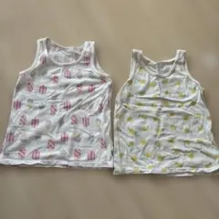 100センチ　下着タンクトップ　メッシュ柄もの　UNIQLO