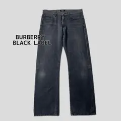 BURBERRY BLACK LABEL ボタンフライ デニムパンツ メンズ 黒 - メルカリ