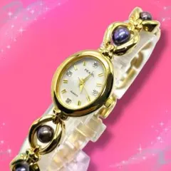 未使用】パール ウオッチ VEXCEL (ヴェクセル)真珠時計【稼働品】角箱
