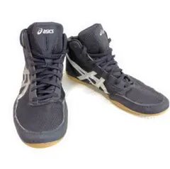 【26.5cm】asics ボクシングシューズ 黒　ハイカット　マットフレックスのサムネイル