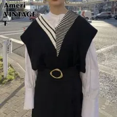 Ameri VINTAGE ベスト ニット ASYMMETRICAL VEST