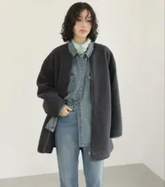 値下げ不可　　　新品未使用タグ付き　レプシィム　ライトボアパイピングコート