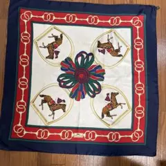 LONGCHAMP 馬と騎手のスカーフ
