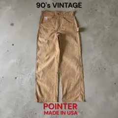 90's USA製ビンテージPOINTERダックペインターパンツ古着フェードのサムネイル