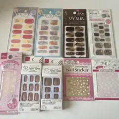【匿名発送】100均 ネイルシール ネイルチップ 貼るジェルネイル まとめ売り