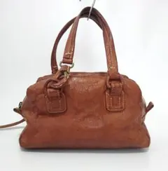 genten✨ミニボストンバッグ ブラウン レザー ハンドバッグのサムネイル