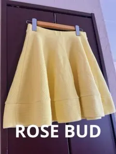 ROSE BUD ローズバット イエロー フレアスカート 春スカート 黄色のサムネイル