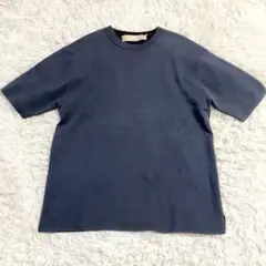 【ラウンジライン】Estnation　異素材T-シャツ　ネイビー　ブラック　Sのサムネイル