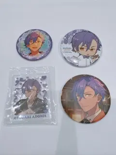 サンリオピューロランド あんスタ缶バッジ 朔間零 乙狩アドニス 大神晃牙 羽風薫 あんスタ UNDEAD 朔間零 羽風薫 大神晃牙 乙狩アドニス 缶バッジ 5種