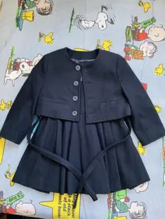 ネイビー ジャンパースカート&ジャケットセット　100センチ