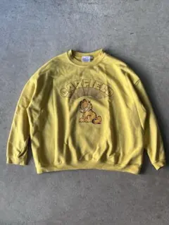 【140cm】GARFIELD トレーナー 裏パイル イエロー