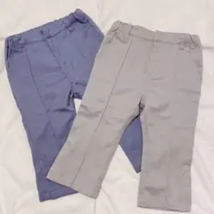 【最終価格】プティマイン  センタープレスパンツ　90cm  2点セット