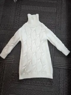 COMME CA ISM ニットワンピース 120～130 ホワイト