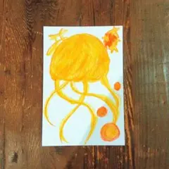 手描きイラスト ポストカード クラゲ 23