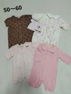 女の子　半袖ロンパース　長袖ロンパース　50 60 70 まとめ売り