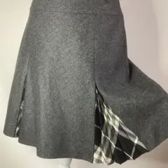 BURBERRY カシミヤ混プリーツスカート チェック柄　Y2K