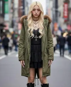 y2k 00s アルファインダストリーズ N3Bライクモッズコート 平成ギャル