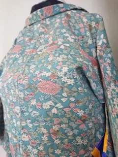 セミアンティーク羽織リサイクル羽織 花柄 大正浪漫はいからさんアンティーク着物