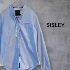 シスレー ユナイテッド カラーズ オブ ベネトン フリル シャツ ピンストライプ