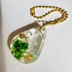 うちわ-16 ハンドメイド レジン ヘアゴム ブローチ ポニーフック