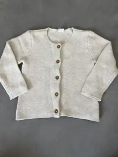 H&M グレー ボタン付きカーディガン 80