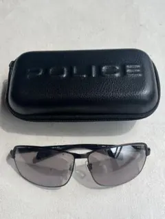【極美品】POLICE サングラス ブラック　S8514J ケース付　日本製のサムネイル