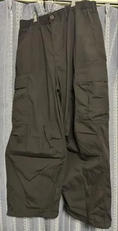 GU スーパーワイドカーゴパンツ　黒　XL
