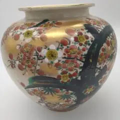 j*x様 【未使用】九谷焼 陶月 花瓶 木製箱付