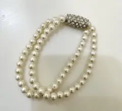 ホワイトパール 二重巻きブレスレット