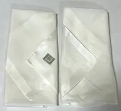 【未使用】ダンヒル メンズハンカチ 2枚セット 白 綿 ハンカチ 紳士用