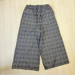 チェック ガウチョパンツ