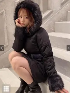 ベルトのみ / GRL ベルト付きファー中綿ダウンジャケット［kd36］