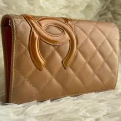 【激レア美品】シャネル　長財布　カンボンライン　ココマーク　希少カラー　入手困難