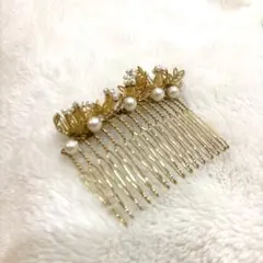 【美品】ゴールドヘアアクセ