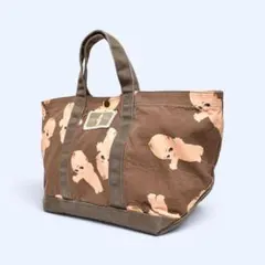 ピンクハウス PINK HOUSE キューピー総柄 キャンバス トートバッグ 茶のサムネイル