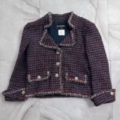 シャネル　CHANEL P44987 ツイードジャケット　ココマークボタンのサムネイル