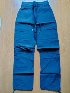 カーゴパンツ ワークパンツ ブラック 薄手 春夏用