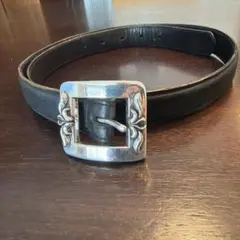 Chrome Hearts ブラック革製ベルト 1インチ サイズ34 - メルカリ