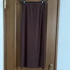 【Discoat】【WEB限定】リブカットナロースカート(ブラウン)