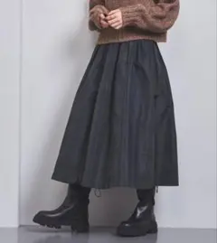 ユナイテッドアローズ　UNITED ARROWS チェックタフタフレアスカート