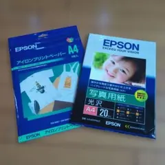 EPSON 写真用紙 光沢 A4 20枚 アイロンプリントペーパー A4 5枚