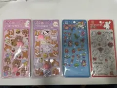 シールセット 4シート PPステッカー プクプクシール
