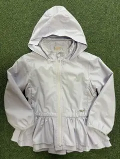 petit main 撥水フリルウィンドブレーカー 薄紫　100